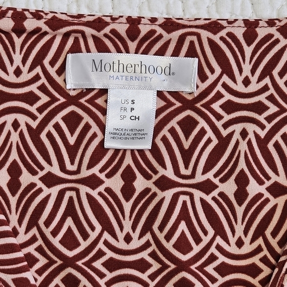 Motherhood Maternity - Red & Pink Wrap Dress - Picture 6 of 7